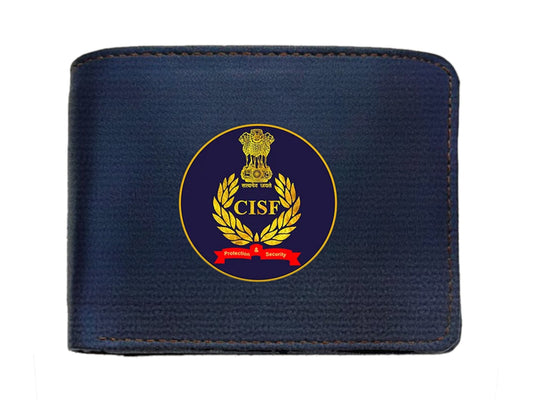 Blue Wallet (Genuine Leather) for Men - CISF