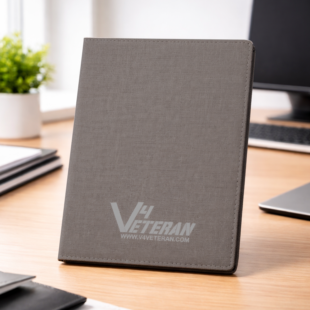 Indian Air Force (Veteran) Office Notebook with Phone–Card Pocket & Elastic Pen Loop