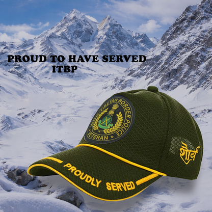 ITBP-Proudly Served (Olive Green) Veterans Baseball Cap