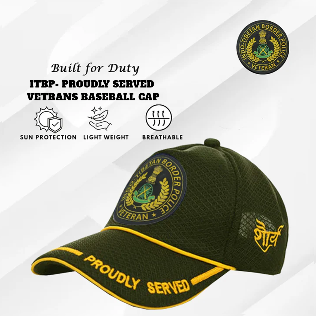 ITBP-Proudly Served (Olive Green) Veterans Baseball Cap
