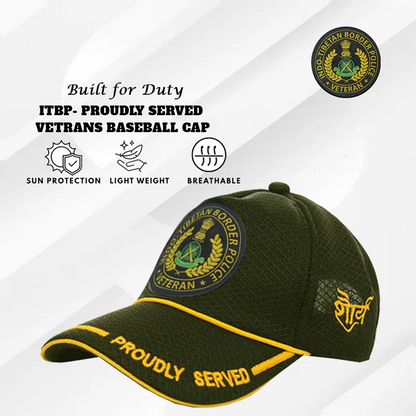 ITBP-Proudly Served (Olive Green) Veterans Baseball Cap