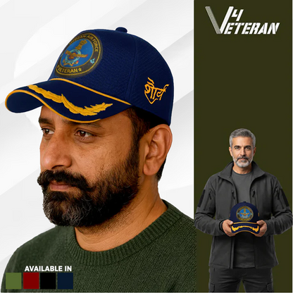 Indian Air force (Blue) Officers' Baseball Cap for Veterans