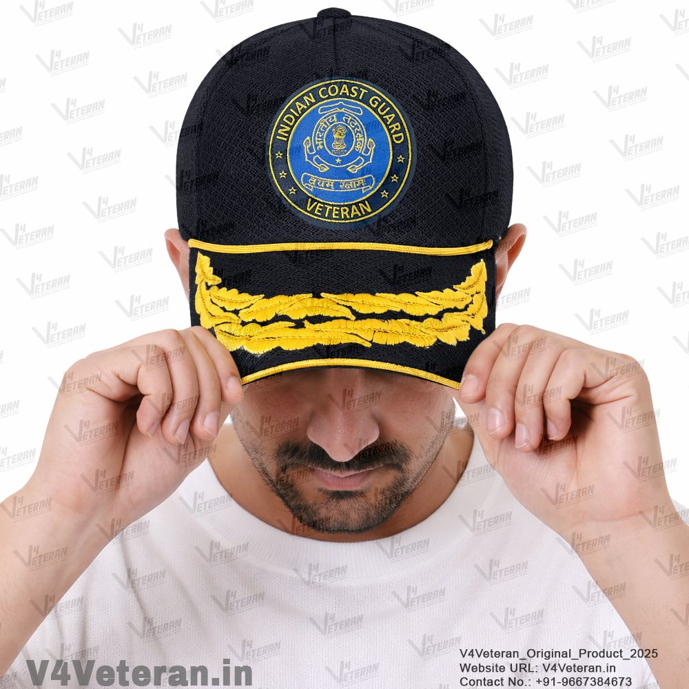ICG-Flag Officers' (Black) Veterans Baseball Cap