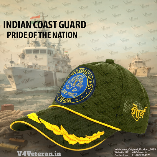 Indian Coast Guard Officers' (Olive Green) Baseball Cap
