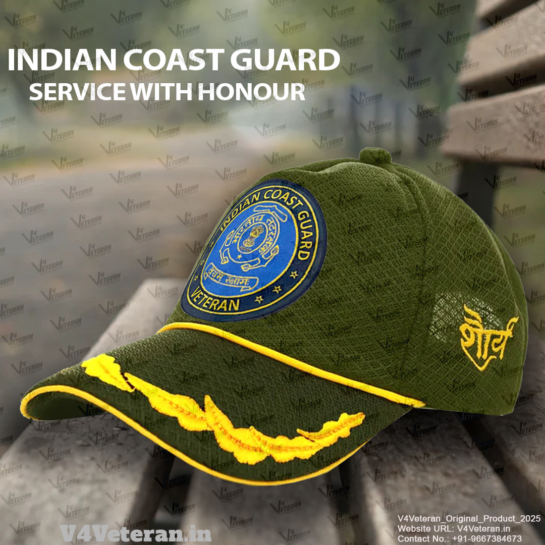 Indian Coast Guard Officers' (Olive Green) Baseball Cap