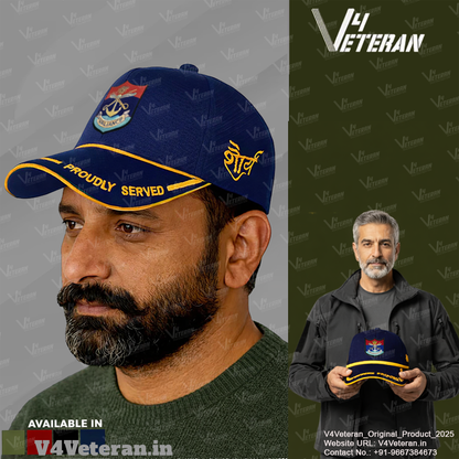 Indian Armed Forces-Proudly Served (Blue) Veterans Baseball Cap