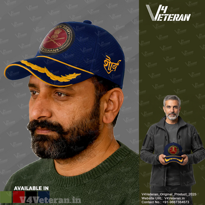 Indian Army Officers' (Blue) Veterans Baseball Cap