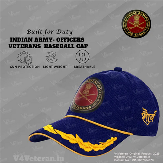 Indian Army Officers' (Blue) Veterans Baseball Cap