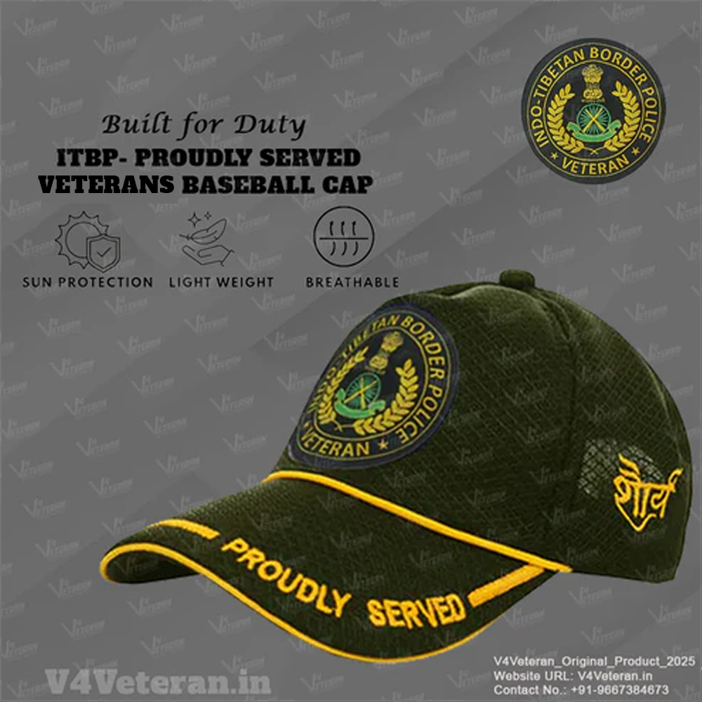 ITBP-Proudly Served (Olive Green) Veterans Baseball Cap