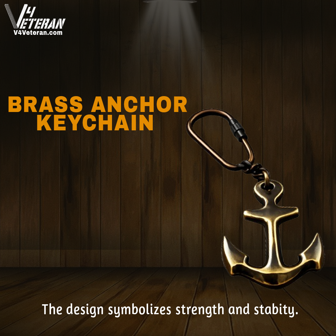 Brass Anchor Keychain