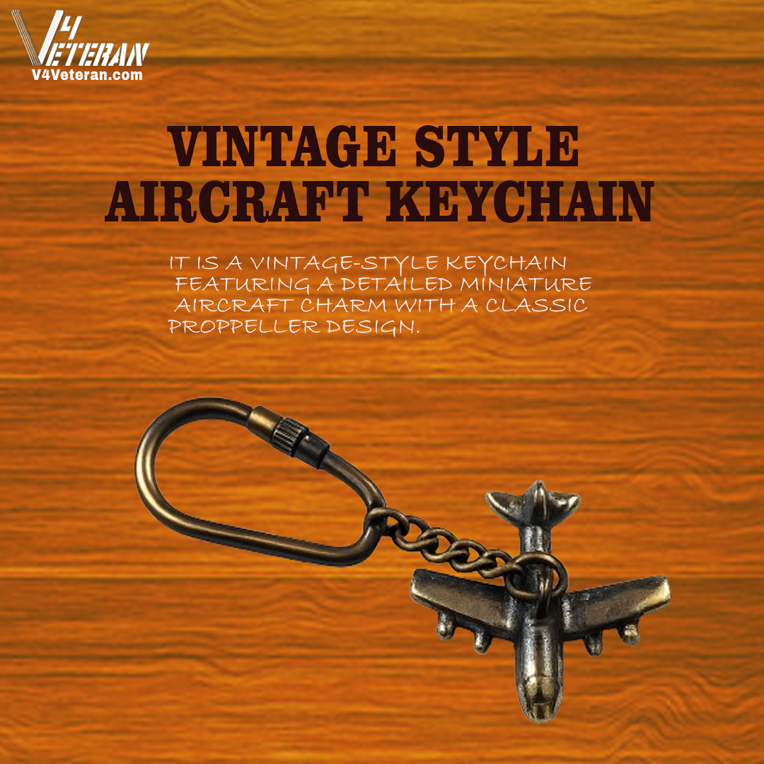 Vintage Style Aircaft Keychain