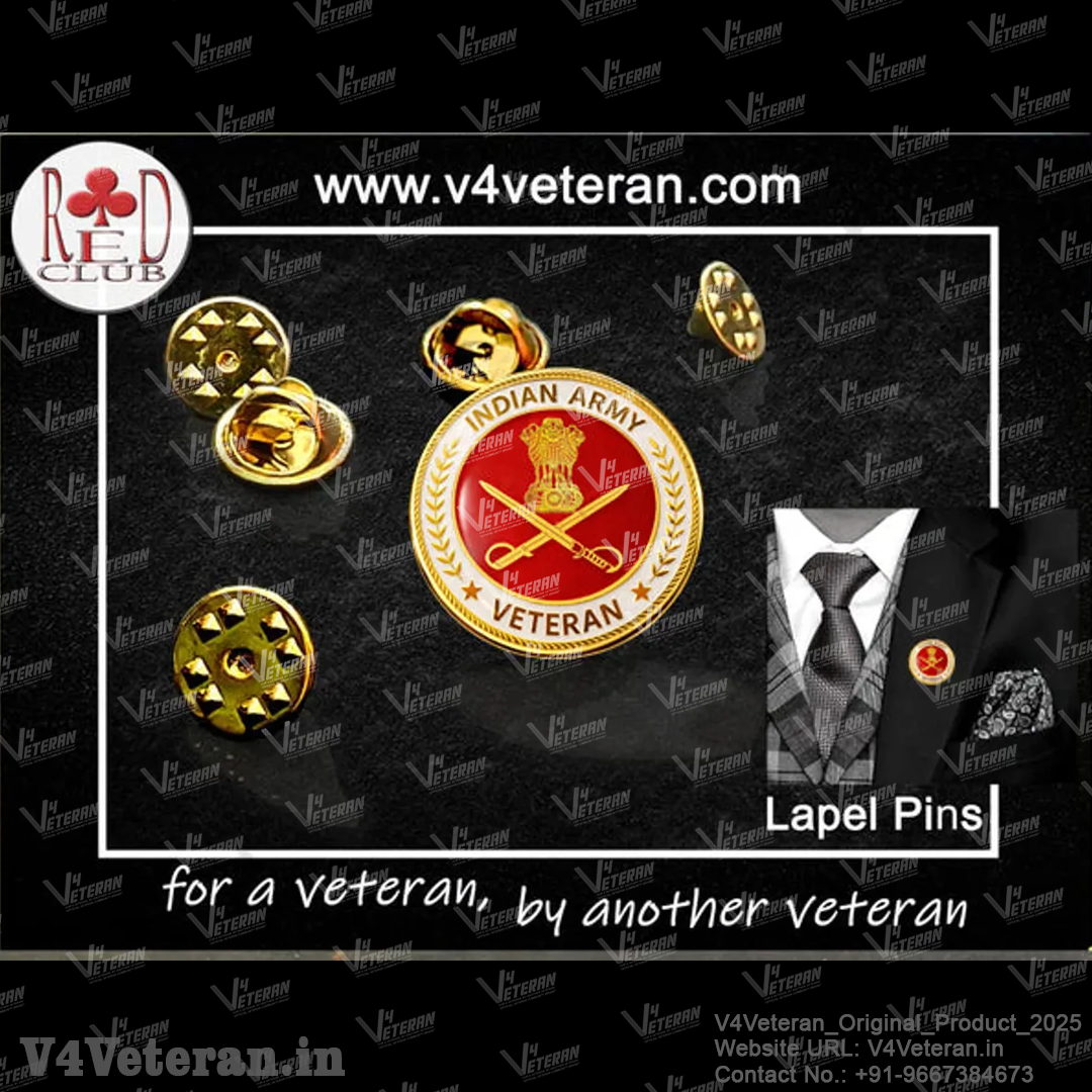 Lapel Pin for Blazer (Indian Army Veteran)