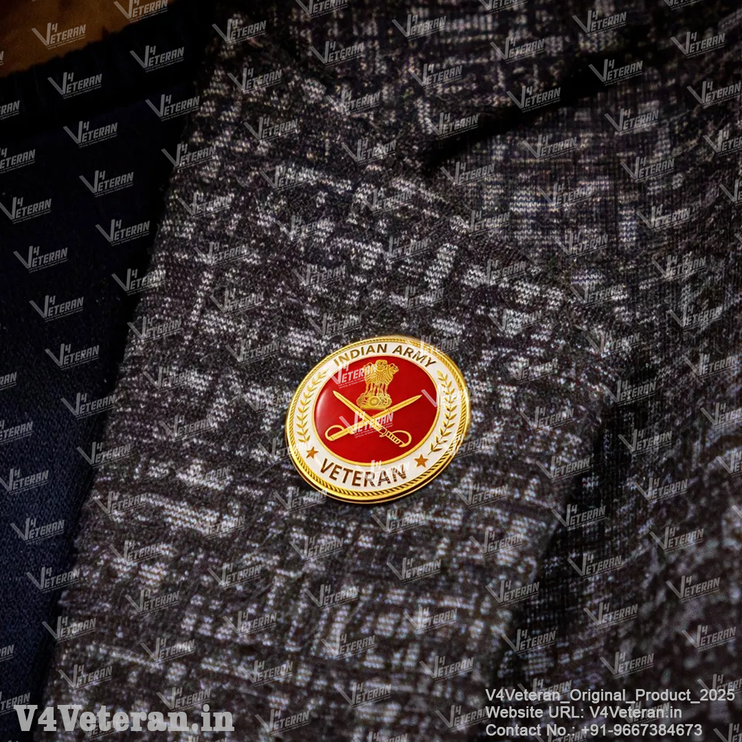 Lapel Pin for Blazer (Indian Army Veteran)