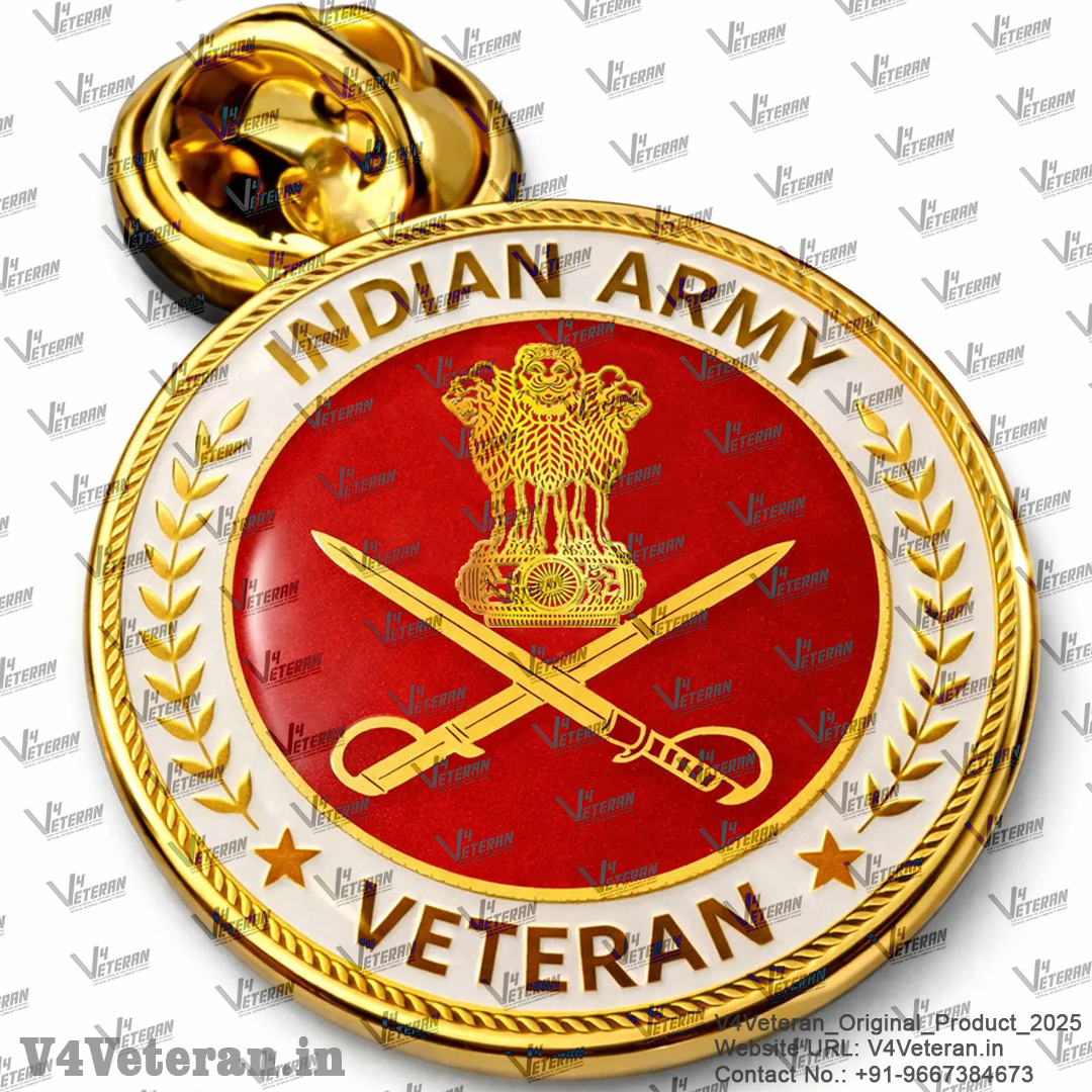Lapel Pin for Blazer (Indian Army Veteran)