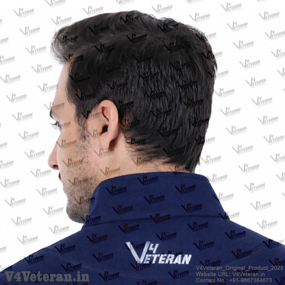 Indian Navy Jacket (Zipper, Cotton Fleece 340GSM) for Veterans (Blue)