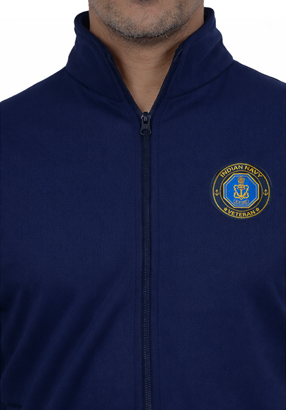 Indian Navy Jacket (Zipper, Cotton Fleece 340GSM) for Veterans