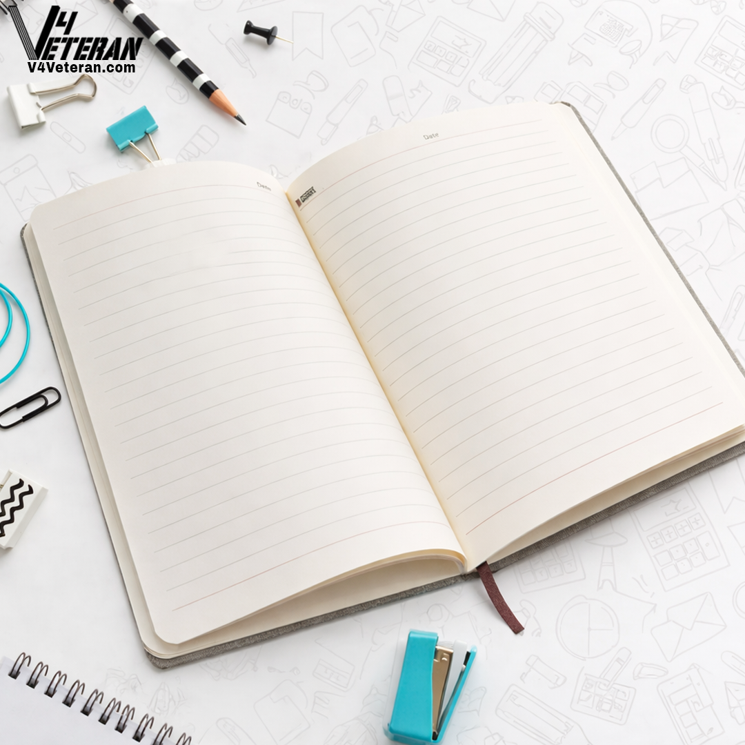 Indian Army (Veteran) Office Notebook with Phone–Card Pocket & Elastic Pen Loop