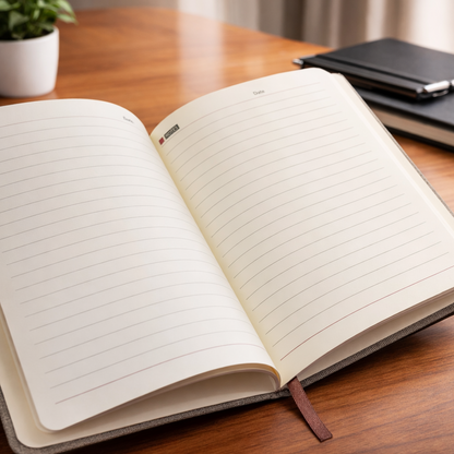 Indian Air Force (Veteran) Office Notebook with Phone–Card Pocket & Elastic Pen Loop