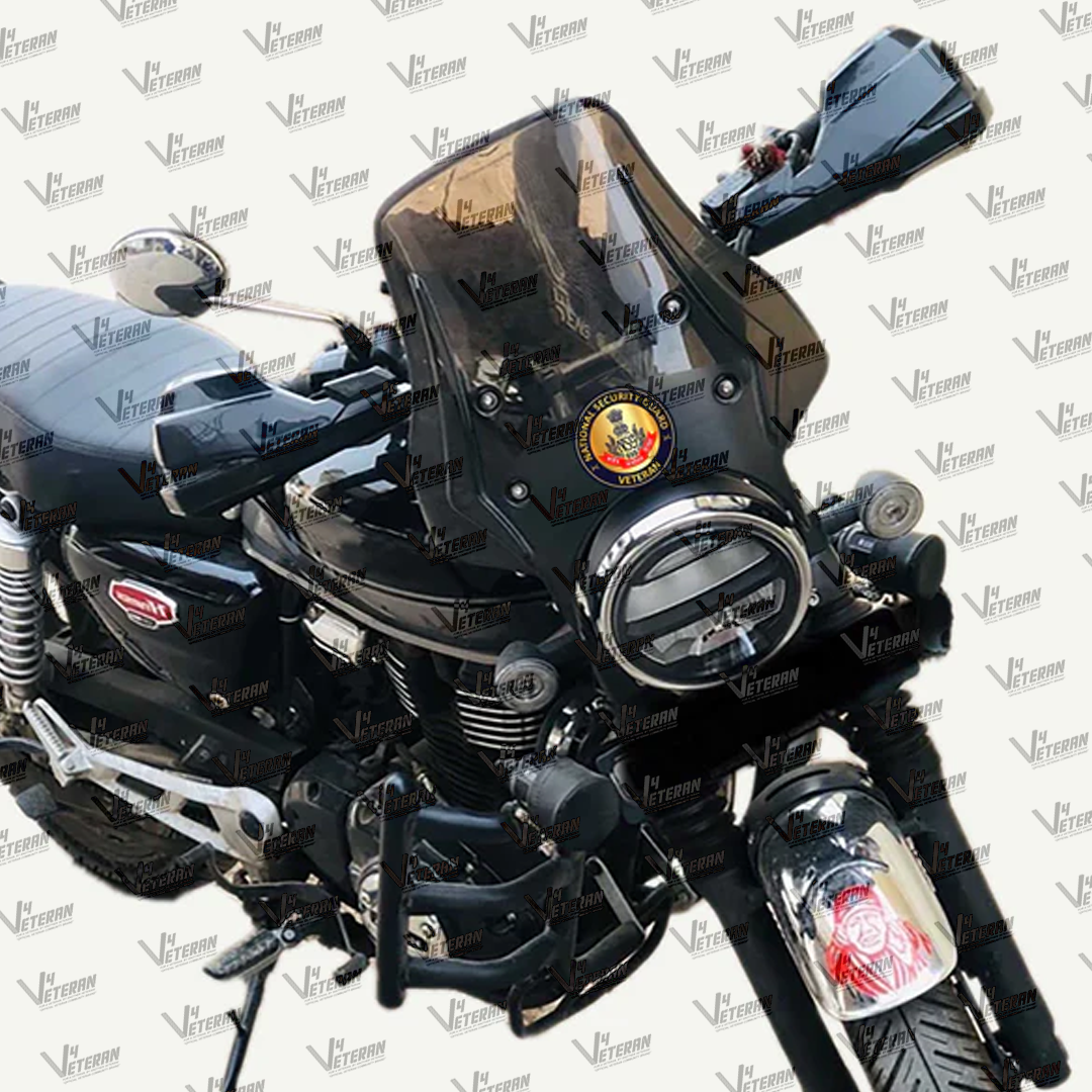 NSG Veteran Car & Bike Stickers – 4 Inside Glass for Cars + 3 Back Gumming for 2-Wheelers (7 pcs)