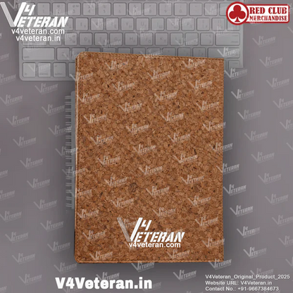 Classic NSG (Veteran) Office Notebook with Phone–Card Pocket & Elastic Pen Loop (cork)