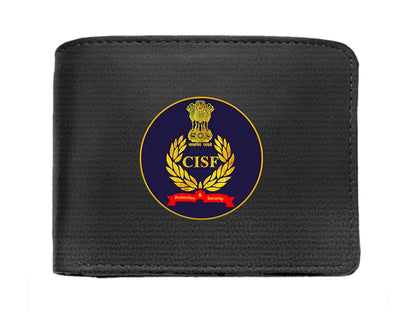 Black Wallet (Genuine Leather) for Men - CISF