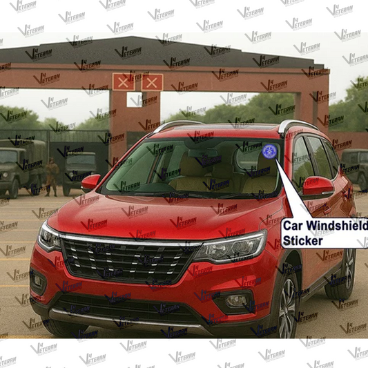 INDIAN ORDNANCE FACTORIES Windshield Front Gumming Vinyl Stickers/Decals for Inside Pasting (Pack of 7)