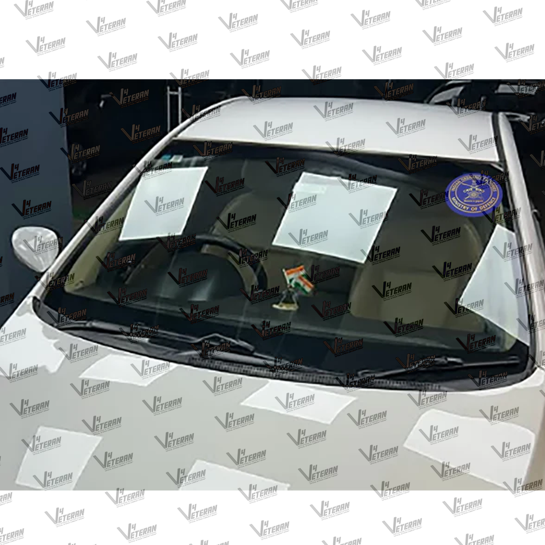 INDIAN ORDNANCE FACTORIES Windshield Front Gumming Vinyl Stickers/Decals for Inside Pasting (Pack of 7)