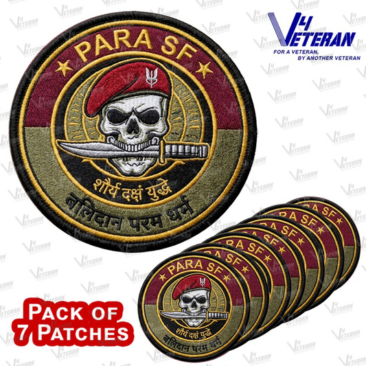 Para SF Iron-On Woven/ Embroidered Patches (DIY) for T-Shirts, Bags, Tracksuits & Waistcoats (Pack of 7)