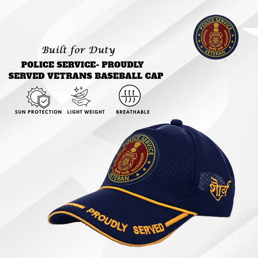 Police Service-Proudly Served (Blue) Veterans Baseball Cap