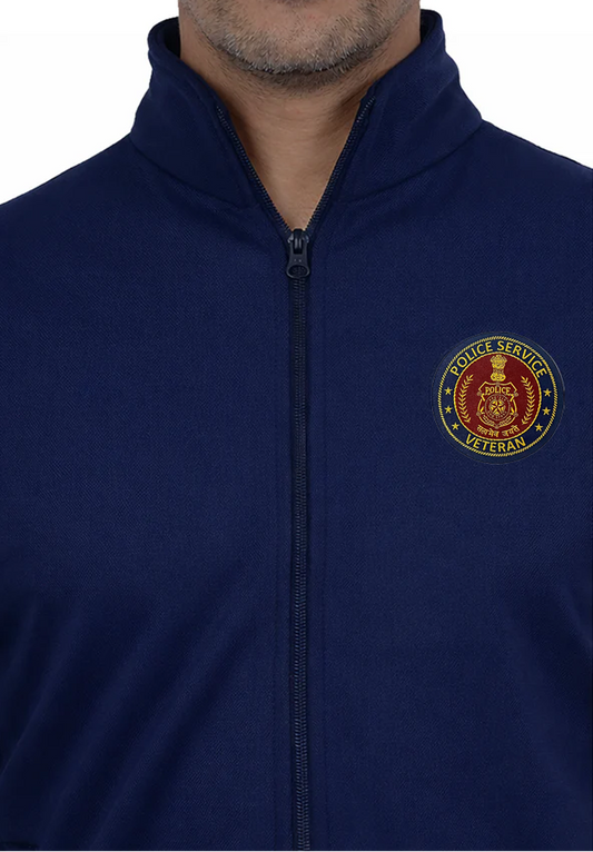 Police Service Jacket (Zipper, Cotton Fleece 340GSM) for Veterans