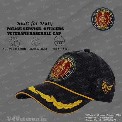 Police Service Officers' (Black) Veterans Baseball Cap