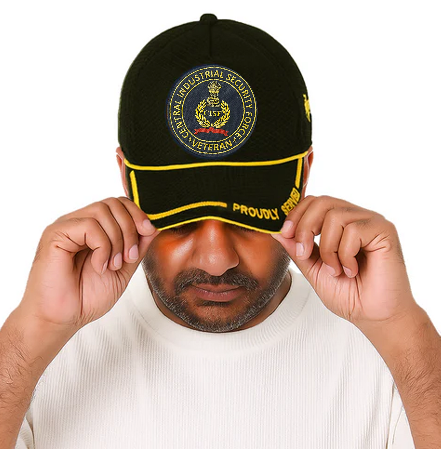CISF Veterans (Black) Proudly Served Baseball Cap