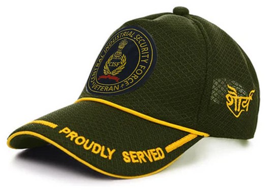 CISF-Proudly Served (Olive Green) Veterans Baseball Cap