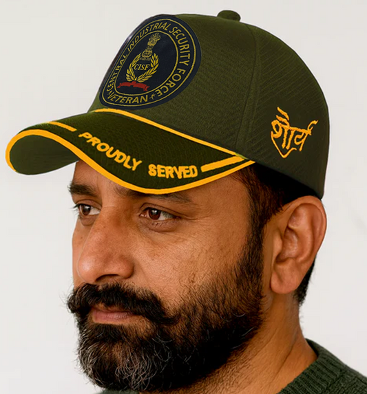 CISF-Proudly Served (Olive Green) Veterans Baseball Cap