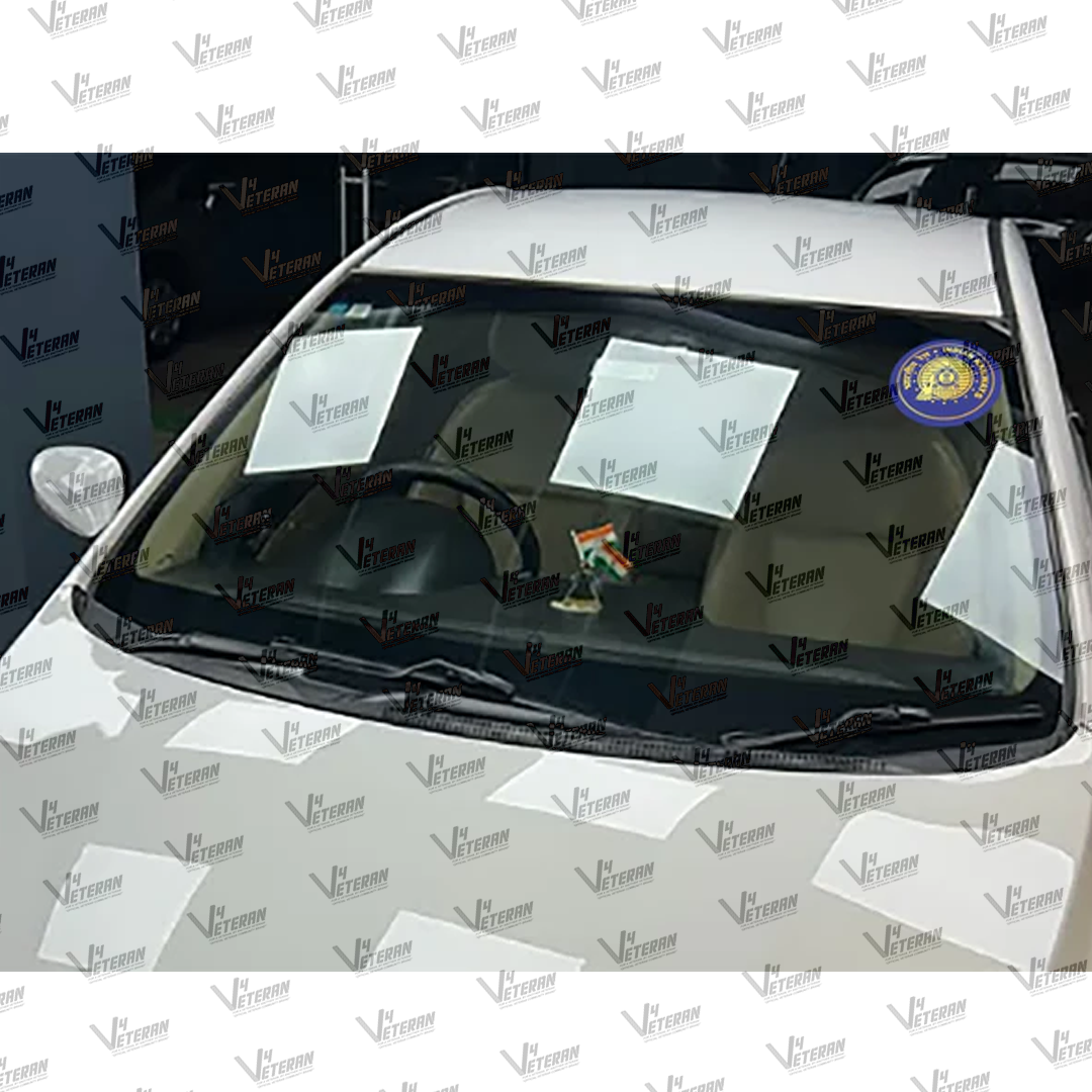 INDIAN RAILWAY Veteran Windshield Front Gumming Vinyl Stickers/Decals for Inside Pasting (Pack of 7)