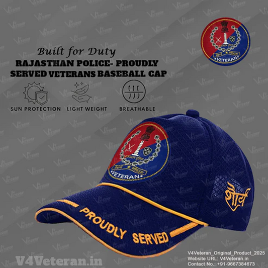 Rajasthan police-Proudly Served (Blue) Veterans Baseball Cap