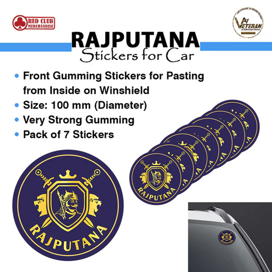 RAJPUTANA Windshield Front Gumming Vinyl Stickers/Decals for Inside Pasting (Pack of 7)