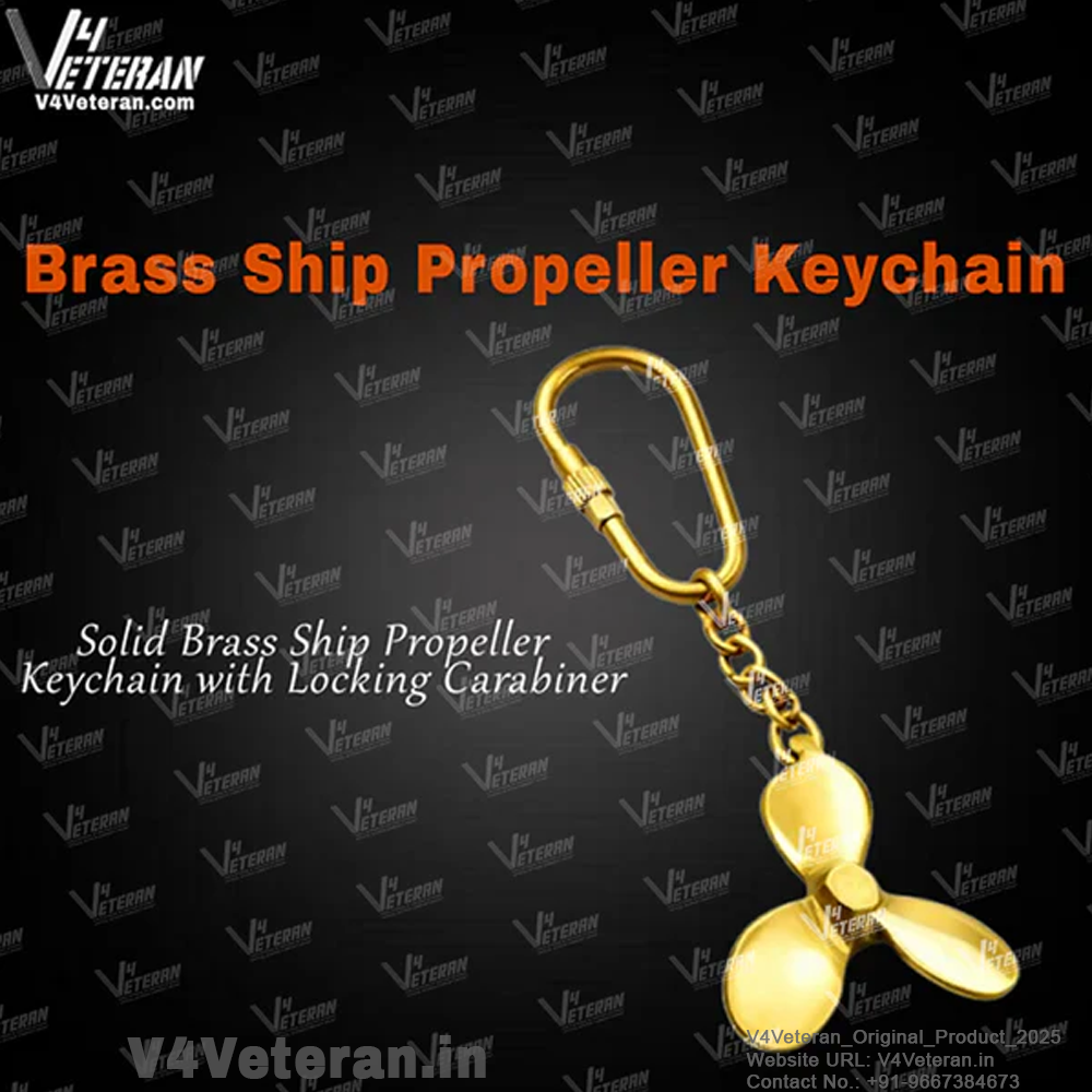 Brass Ship Propeller Keychain