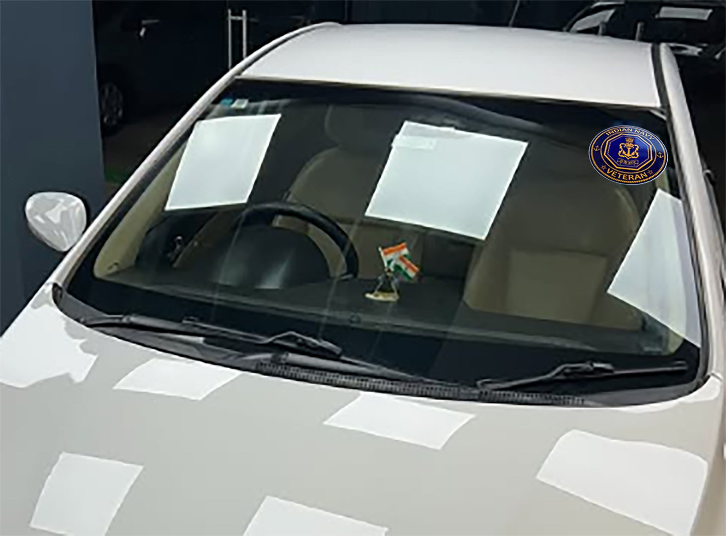 Army Veteran Car & Bike Stickers – 4 Inside Glass for Cars + 3 Back Gumming for 2-Wheelers (7 pcs)