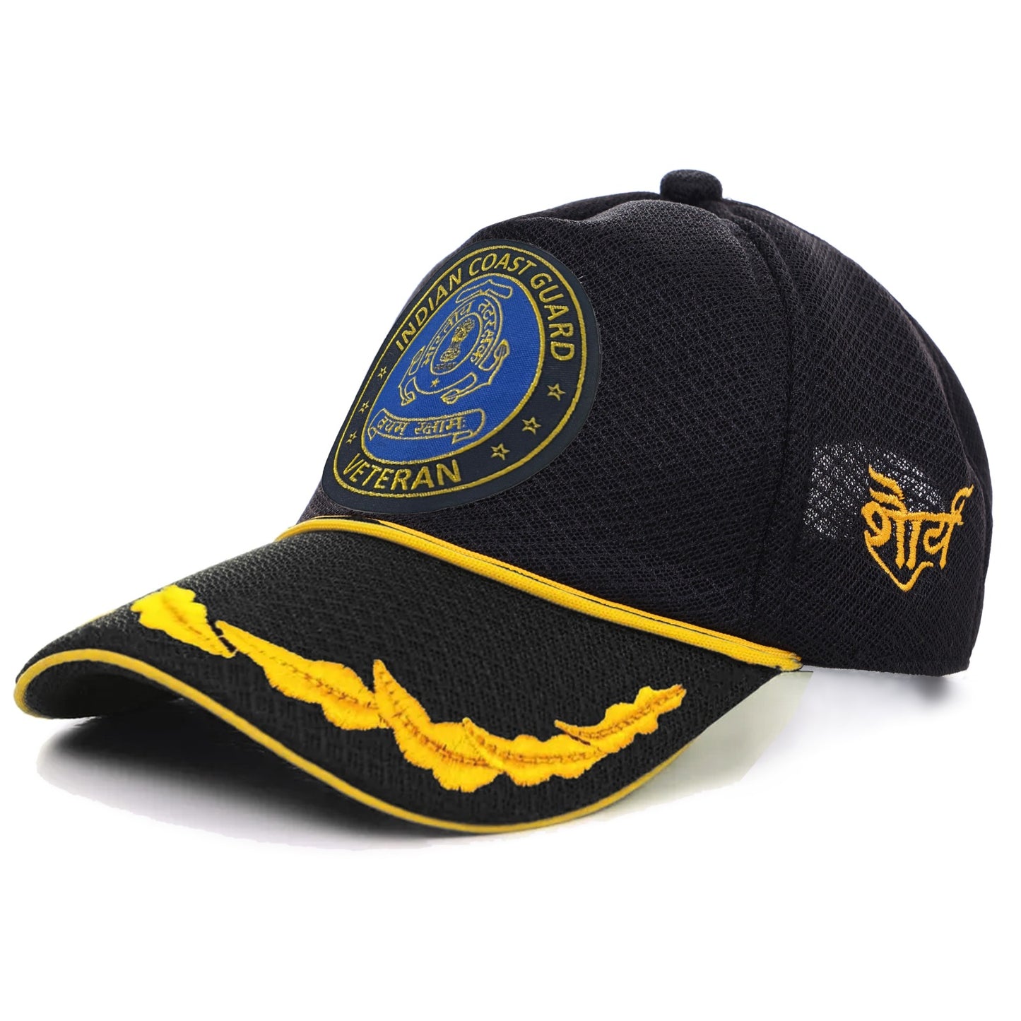 Indian Coast Guard Officers' (Black) Veterans Baseball Cap