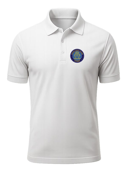 Indian Coast Guard Veteran White Polo T-Shirt